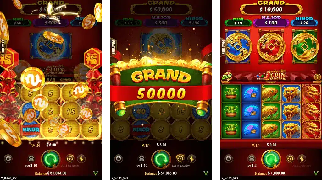 3 Coins Come11Review Bonus